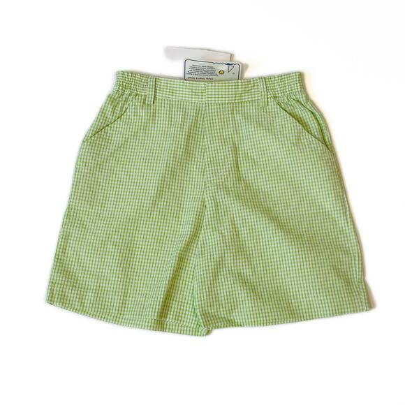 NWT Florence Eiseman Size 5 Green Seersucker Check Short - Picture 1 of 5